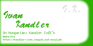 ivan kandler business card